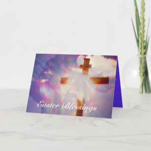 Festiva Tarjeta de Pascua de Jesús y Flores