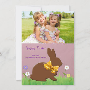 Festiva Tarjeta de pascua de la foto del conejito del