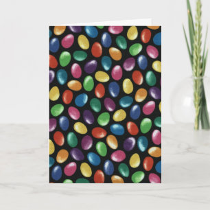 Festiva Tarjeta de pascua de la haba de jalea