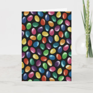 Festiva Tarjeta de pascua de la haba de jalea