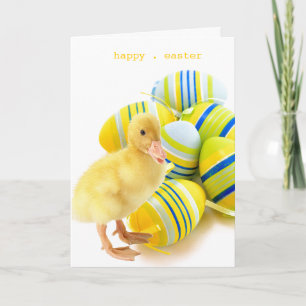 Festiva tarjeta de pascua de pato