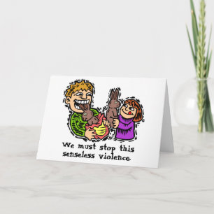 Festiva Tarjeta de Pascua de Violencia sin Sentido