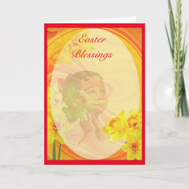 Festiva Tarjeta de pascua del afroamericano del vintage