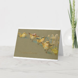 Festiva Tarjeta de pascua del desfile del polluelo de