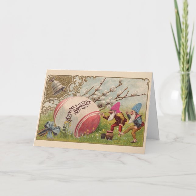 Festiva Tarjeta de pascua del üdvözlet de Húsvéti del (Anverso)