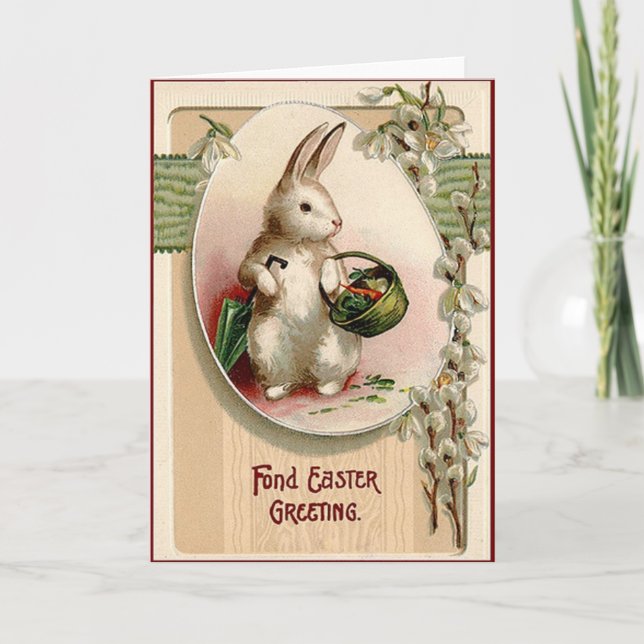 Festiva Tarjeta de pascua del vintage (Anverso)