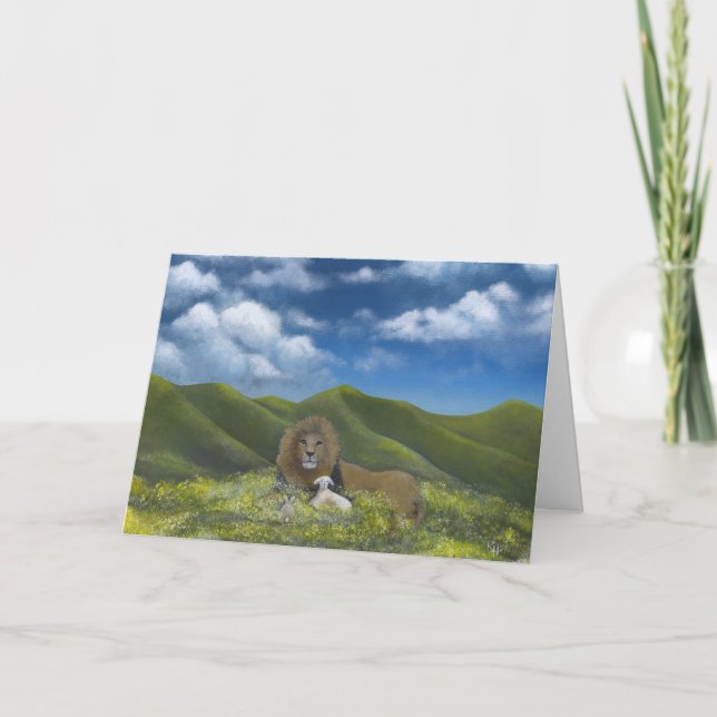 Festiva Tarjeta de pascua divina de la paz (Anverso)