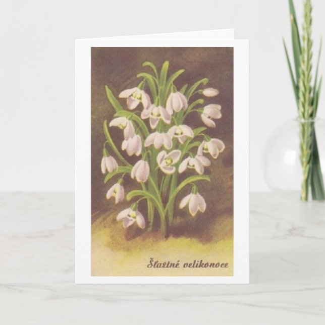 Festiva Tarjeta de Pascua Eslovaca/Checa (Anverso)