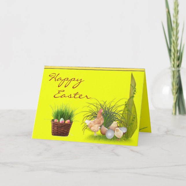 Festiva Tarjeta de pascua feliz (Anverso)