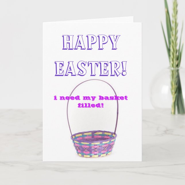 Festiva tarjeta de pascua feliz (Anverso)