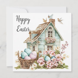 Festiva Tarjeta de Pascua Feliz, Huevos de Pascua de la Ca
