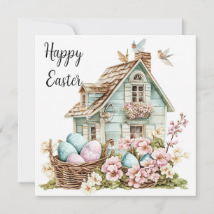 Festiva Tarjeta de Pascua Feliz, Huevos de Pascua de la Ca