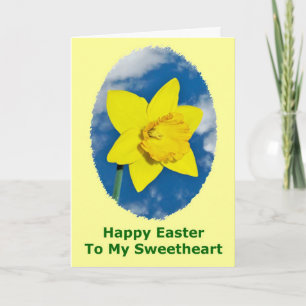 Festiva Tarjeta de pascua feliz para el amante, novio,