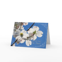 Tarjeta de pascua hermosa con los Dogwoods