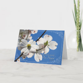 Festiva Tarjeta de pascua hermosa con los Dogwoods