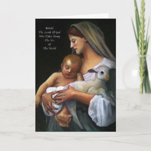 Festiva Tarjeta de pascua: Ilustraciones: Cordero de dios