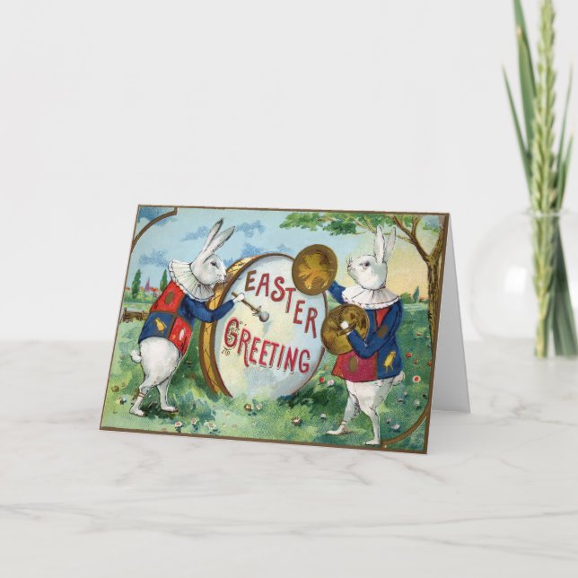 Festiva Tarjeta de Pascua Impar Vintage (Anverso)