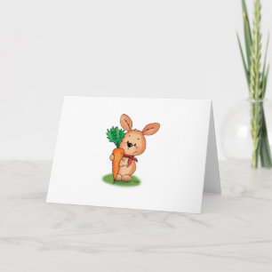 Festiva Tarjeta de pascua linda del conejito con la