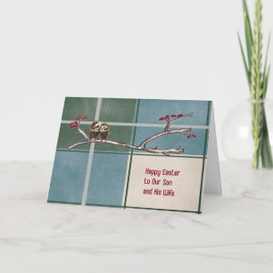 Festiva Tarjeta de Pascua para diseño de placa azul para h