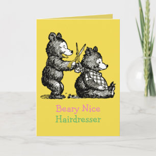 Festiva Tarjeta de pascua para el peluquero - Beary Niza