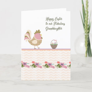 Festiva Tarjeta de Pascua para Nieta