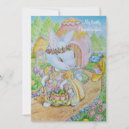 FESTIVA TARJETA DE PASCUA PERSONALIZADA PARA UNA NIETA