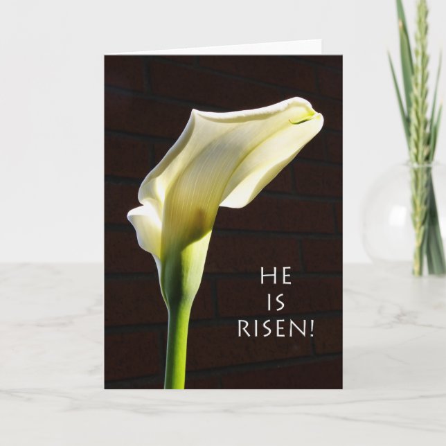 Festiva tarjeta de pascua religiosa (Anverso)