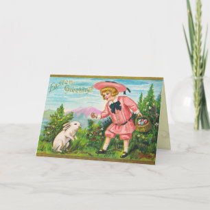 Festiva Tarjeta de Pascua Retro