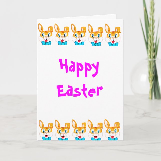 Festiva tarjeta de Pascua, SEÑOR CONEJO JACK (Anverso)