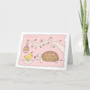 Festiva Tarjeta de Pascua Tortoise Estrella de personaliza