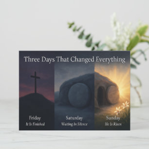 Festiva Tarjeta de Pascua Tres Días Que Lo Cambiaron Todo