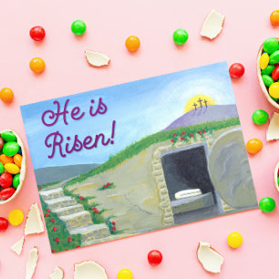 Festiva Tarjeta de pascua vacía de la tumba