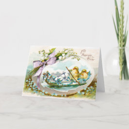 Festiva tarjeta de Pascua Vintage de 1909