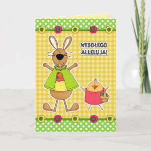 Festiva Tarjeta de Pascua Wesołego Alleluja en polaco