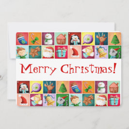 Festiva Tarjeta de patrón de Navidades personalizados