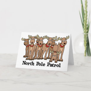 Festiva Tarjeta de Patrulla del Polo Norte