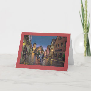 Festiva Tarjeta de Paul McGehee "navidad en Rothenburg"