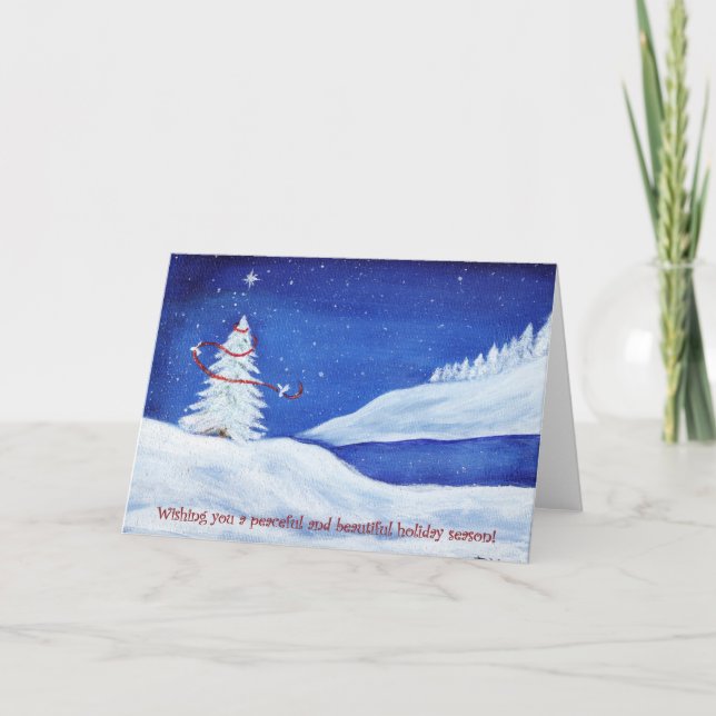 Festiva Tarjeta de Paz Invernal (Anverso)