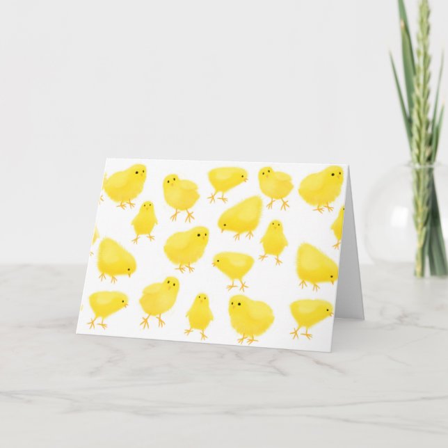 Festiva Tarjeta de Peeps de Pascua (Anverso)