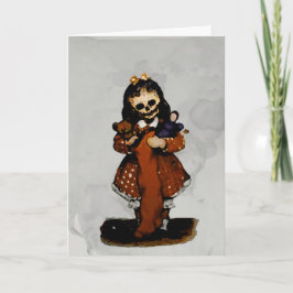 Festiva Tarjeta de pequeños Navidades Chicas muertos