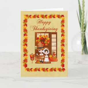 Festiva Tarjeta de peregrinación del día de gracias
