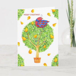 Festiva Tarjeta de pergamino para Navidades de árbol perme