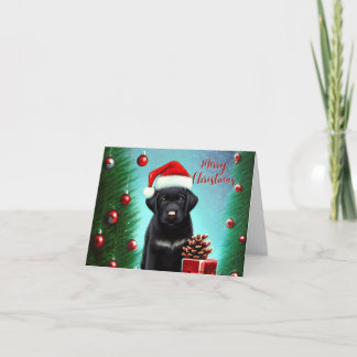 Festiva Tarjeta de perro para navidades