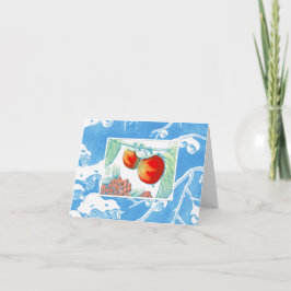 Festiva Tarjeta de Persimmon Season's Greetings de 4" x 5.