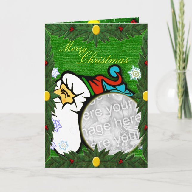 Festiva Tarjeta de Personalizable de Santa Claus (Anverso)