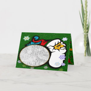 Festiva Tarjeta de personalizable Santa Claus