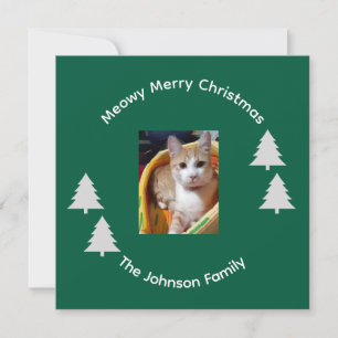Festiva Tarjeta de personalización de texto de foto de gat