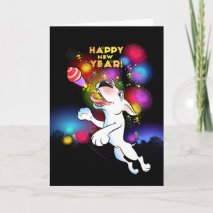 Festiva Tarjeta de Personalizado Bull Terrier "Feliz Año N