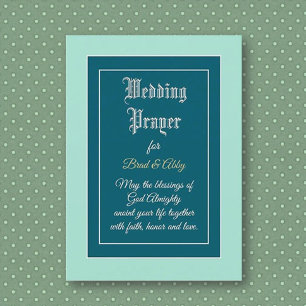 Festiva tarjeta de personalizado de plegarias del Boda del