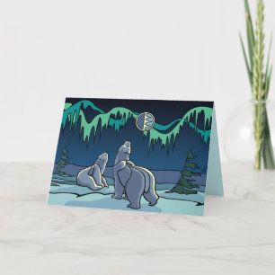 Festiva Tarjeta de Personalizado Polar Bear Card Tarjeta d